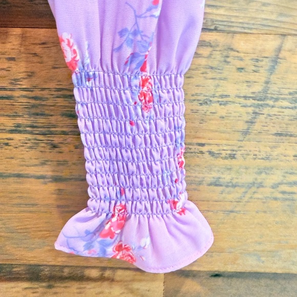 Shabby Chic Lilac Floral Bodysuit NWT - Picture 3 of 6